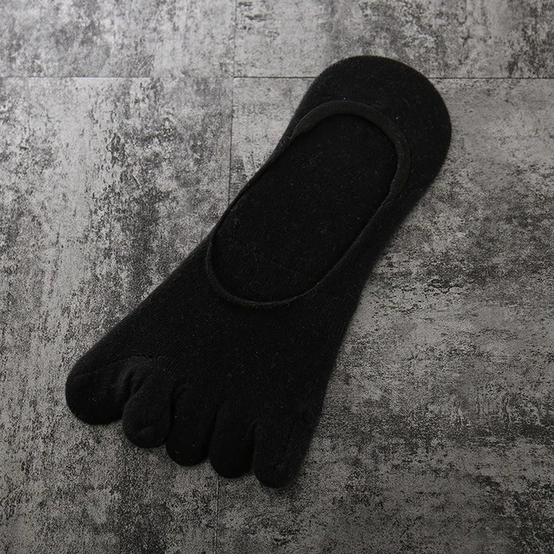 5 пар Силиконовые Invisile носок носки мужские Черный и белый сплошной Цвет из хлопка