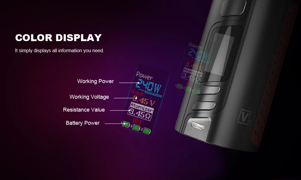 Подарочный набор 240 Вт Батарея мод vape электронная сигарета MOVE 2 240 Вт коробка мод поддержка 18650 батарея мод для 510 набор ниток