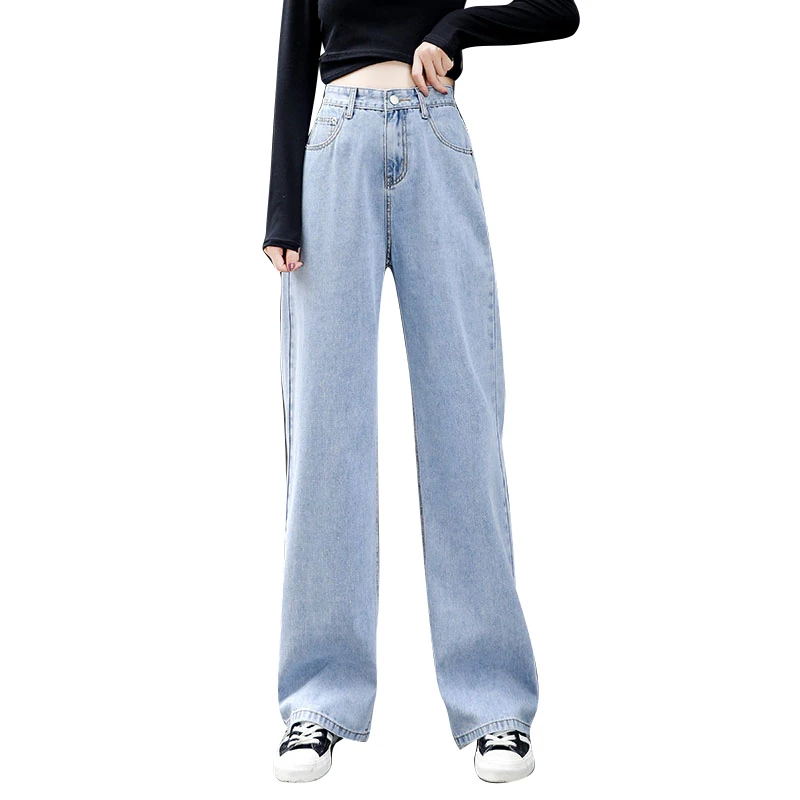 

Woman Jeans High Waist Clothes Wide Leg Denim Clothing Streetwear Vintage Quality Fashion Harajuku loose Straight Pants