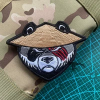 full embroidered kung fu hat panda patch straw hat panda tactical morale chapter armband patch cloth sticker reissue