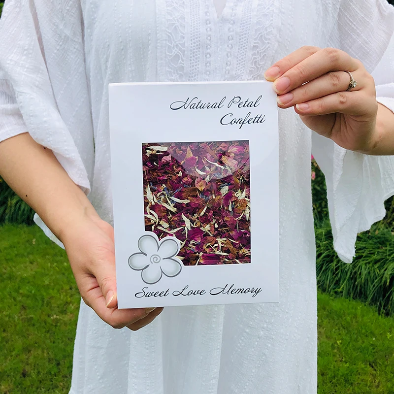 Натуральный Свадебный Конфетти биоразлагаемый сушеный цветок розы конфетти в