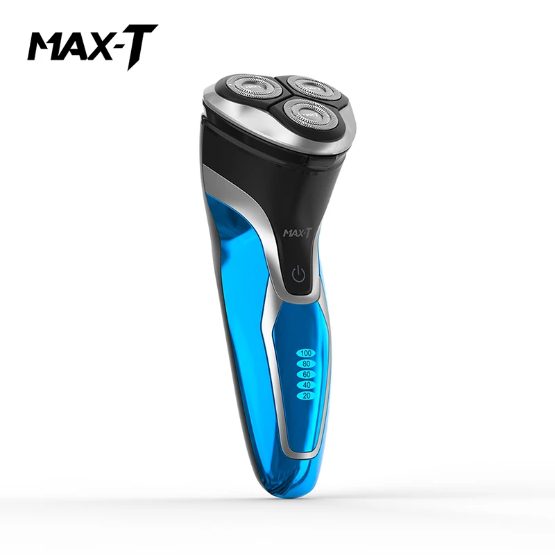 Синий MAX-T RMS7109 Электробритва Моющаяся перезаряжаемая 110-240 в 3D Тройное Лезвие Уход за лицом электрическая бритвенная машинка для стрижки бороды для мужчин - Цвет: Синий