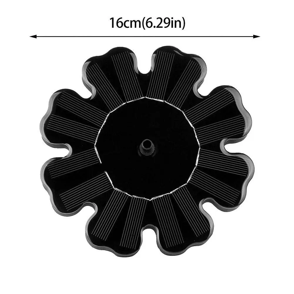

Waterproof 8V Brushless Water Fountain Floating Solar Fountain Garden Water Pump160 L/H Bird Bath Pond Garden Decor 4 Nozzles
