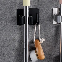 wall mounted mop clip mop organizer holder with hook bathroom stainless steel clamping seamless mop hooks toilet mop hook racks