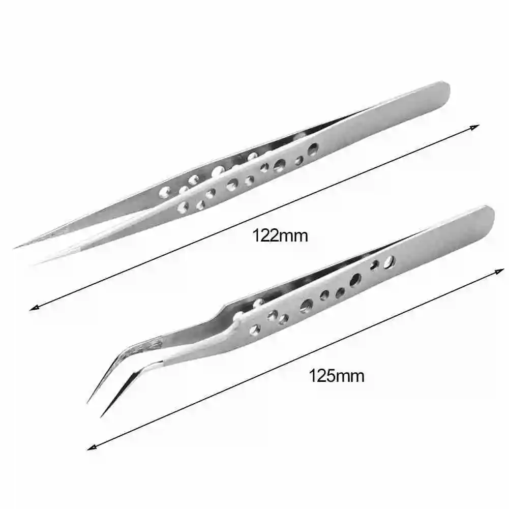 

Stainless Steel Eyelashes Tweezers superhard Tweezers High Precision Anti-static tweezers for Eyelash Extensions