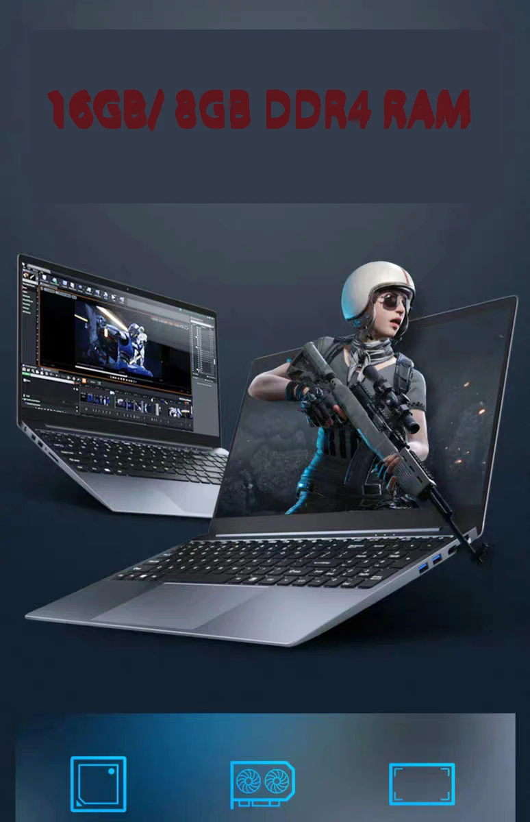 GMOLO 15,6 игровой ноутбук 16 Гб DDR4 512 ГБ SSD+ 1 ТБ core I7/I5 8-го поколения четырехъядерный металлический ноутбук