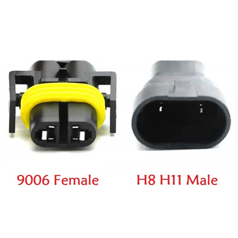 2PC 9006 To H11 H8 Headlight Fog Light Conversion Connector Wiring Harness Plug Cable Socket Repair Kit | Автомобили и мотоциклы