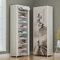 diy shoe rack dustproof shoes storage cabinet home organize cabinet space saving high quality furniture cloth cover shoe cabinet