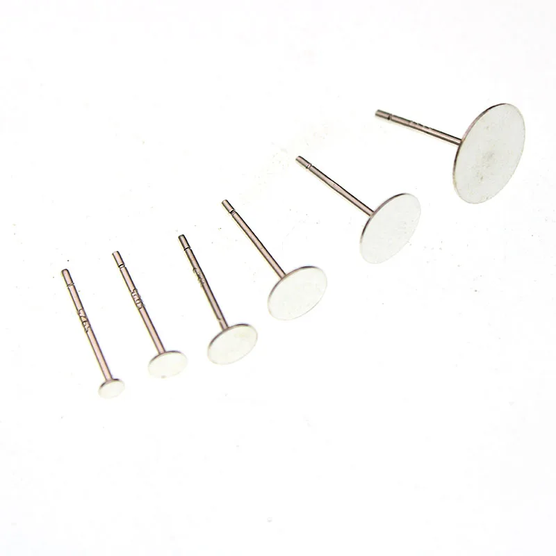 Женская серебряная пустая шпилька для сережек гвоздиков ювелирных изделий