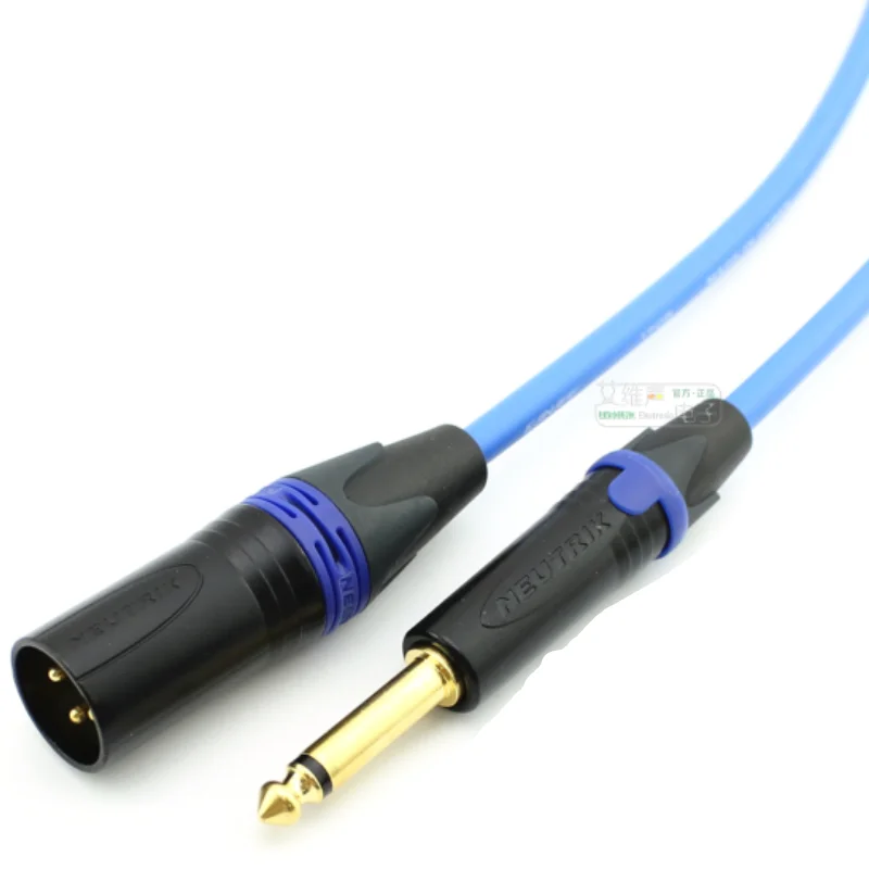 

1Pcs fever black gold imported audio cable NEUTRIK large three-core straight plug NP2X-B Cannon canare microphone cable