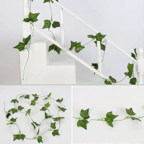 

12 Pcs Vine Fake Foliage Party Home Decor Artificial Ivy Leaf Garland Plants Fake Rose Flower Fashion Artificial Decorations