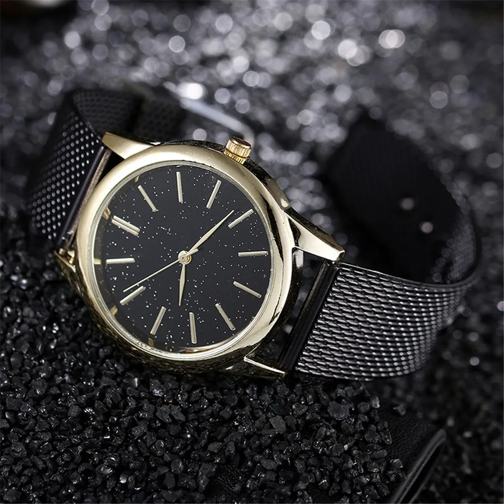 

New Top Starry Sky Embellishment Watch Men's Watch Wild Men's Watch Waterproof High Quality Ultra Thin silicone Mesh Belt Clock