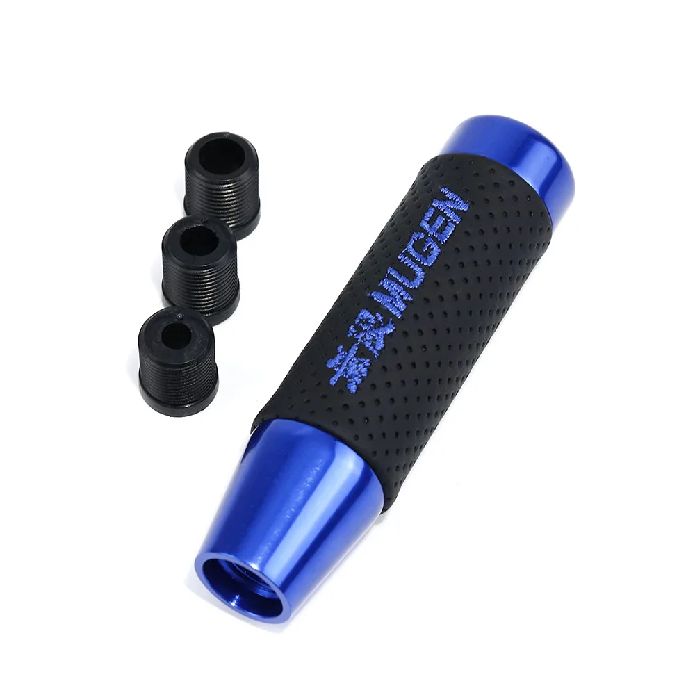 Новый 13 см MUGEN алюминий с ПВХ кожаная ручка переключения передач для