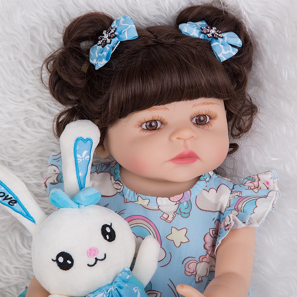 KEIUMI новая милая Кукла Reborn boneca 55 см 22 дюйма Baby Girl игрушка малыш Playmate подарок на день