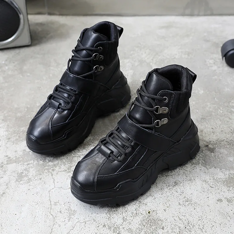 Новинка 2020 года Сезон осень-зима Обувь на толстой подошве Женские ботильоны