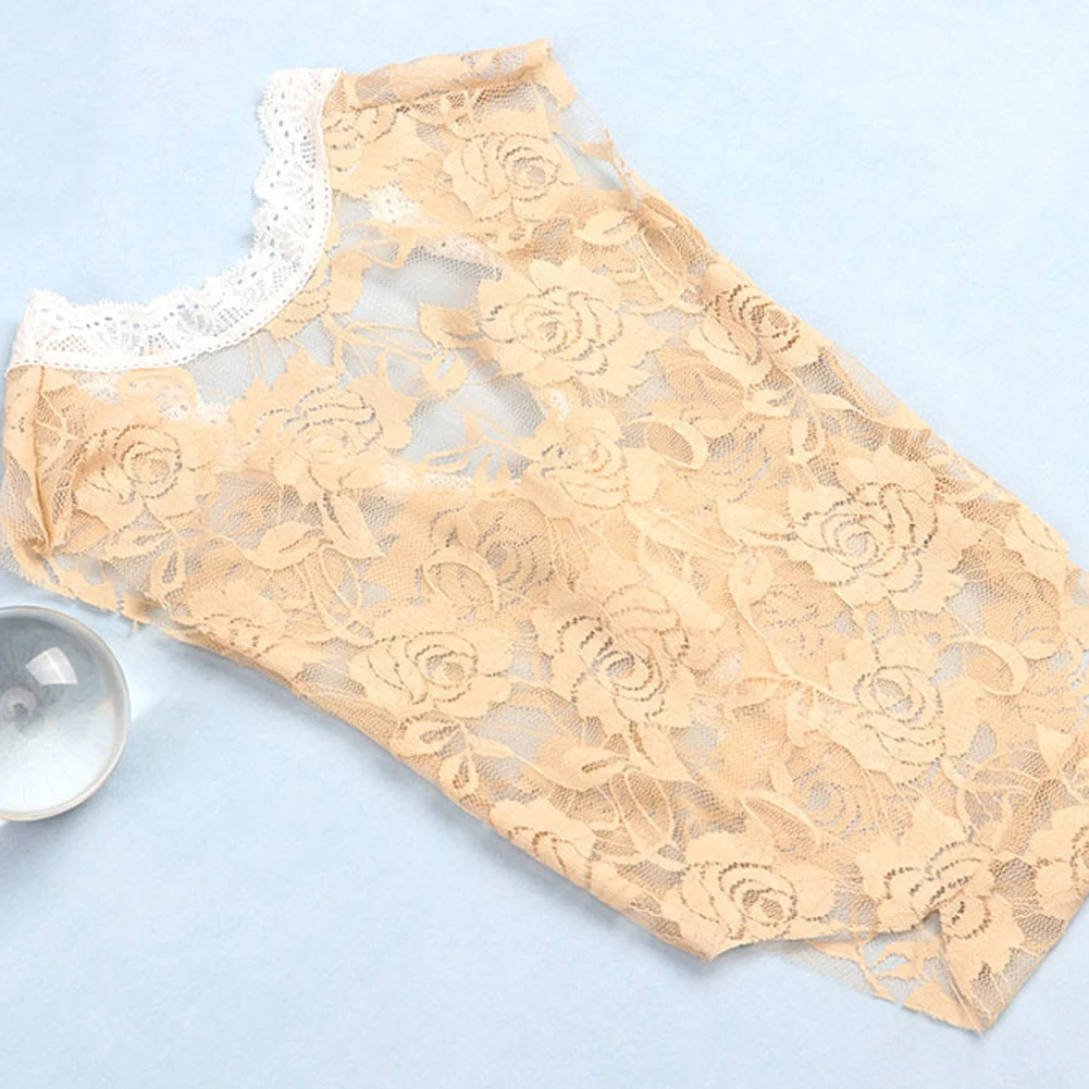 

Newborn Infant Baby Girl Photography Props Backless Long Sleeve Lace Bodysuit One Piece Playsuit Outfits