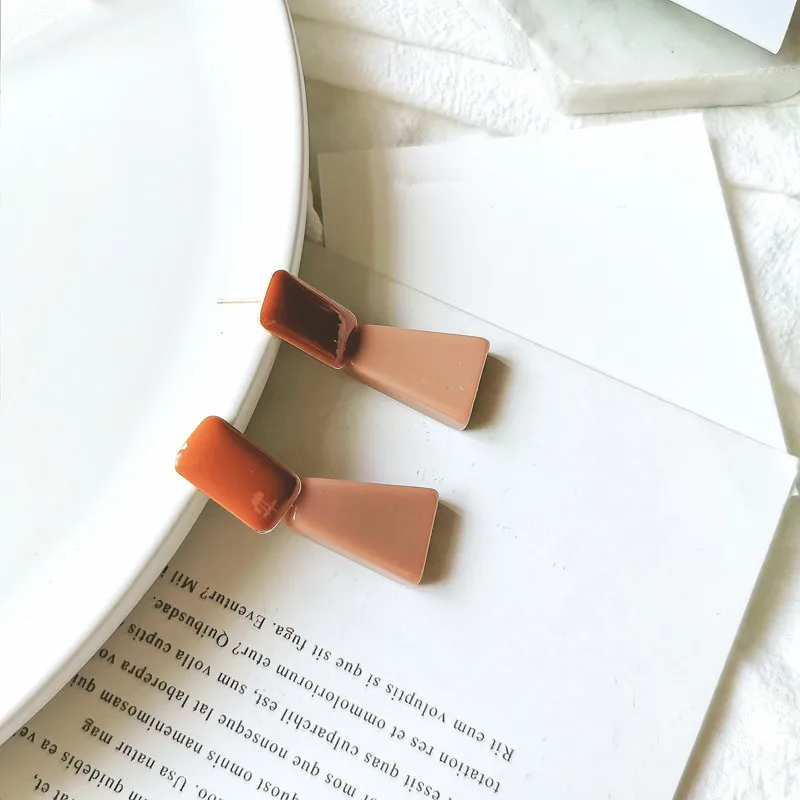 Серьги-подвески из искусственной смолы женские новые длинные большие серьги в