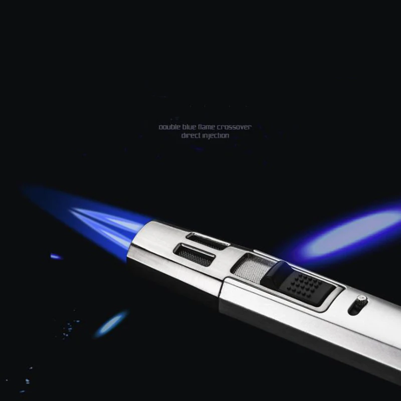 Портативная длинная полоса металлическая ветрозащитная газовая зажигалка