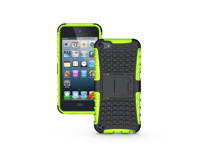 Роскошный touch5 6 Чехол ТОНКАЯ БРОНЯ чехол для ipod Touch 5 6 5G 5th Generation Gen NEO Hybrid PC+ Силиконовая задняя крышка чехол для мобильного телефона - Цвет: Зеленый