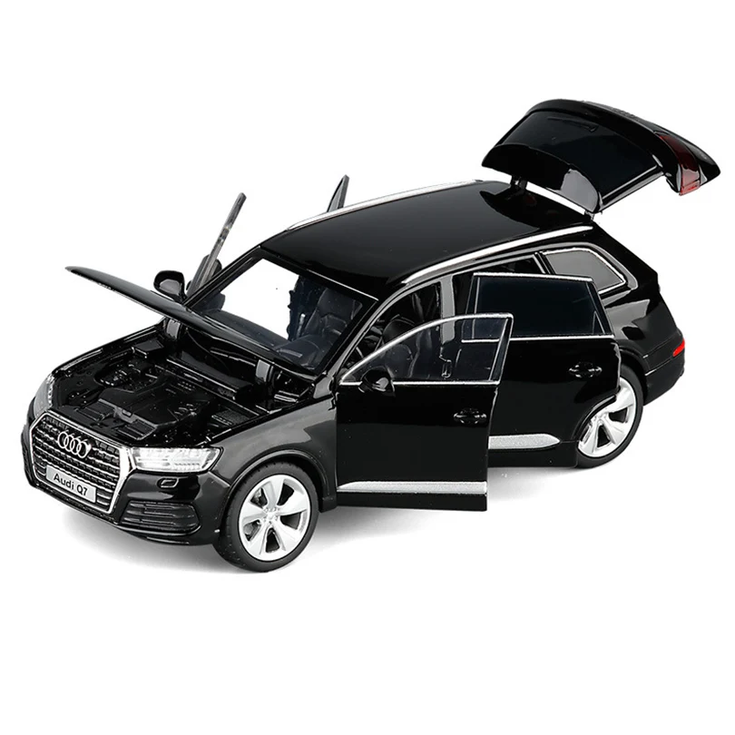 

1/32 Q7 SUV Simulation Toy Vehicles Model Alloy Children Toys Genuine License Collection Gift Car Kids 6 Open Doors Kids