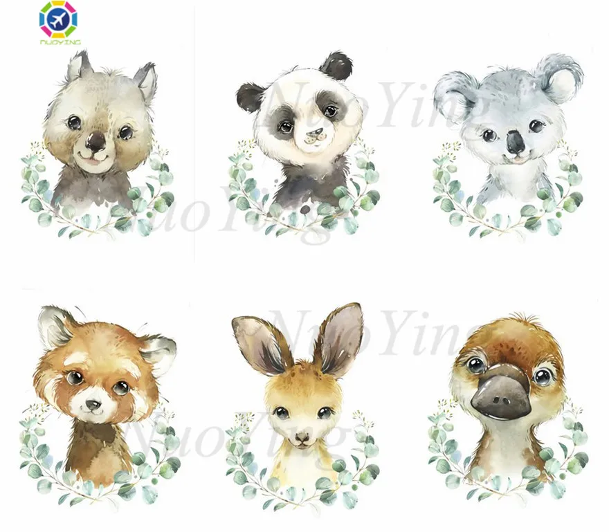 Алмазная живопись животные Зеленый лист кенгуру коала енот панда Настенная