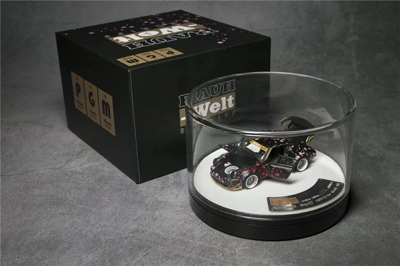 

PGM 1:64 911 RWB 964 RAUH-Welt sakura Black Luxury package Diecast Model Car
