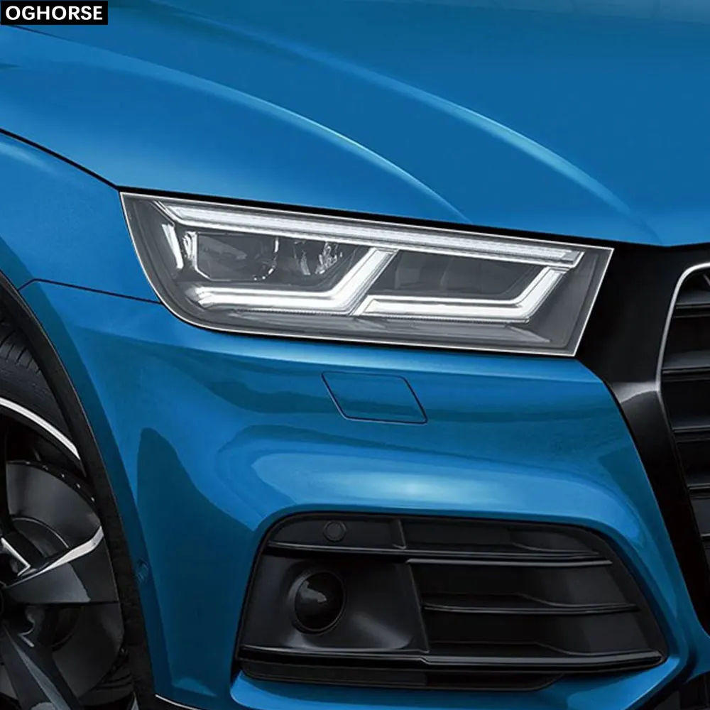 

2 шт., прозрачная защитная пленка для автомобильных фар, для Audi A3 S3 RS3 A4 A6 A7 S6 Q3 Q5 Q7