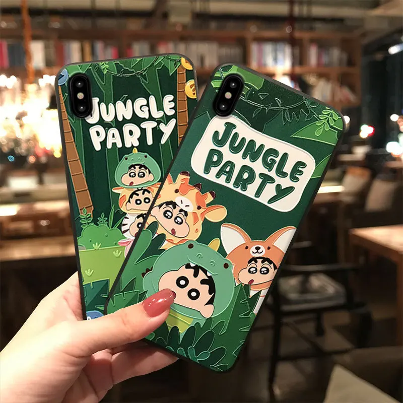 Чехол для телефона с изображением мультяшных конфет карандашей и торта Shinchan iPhone