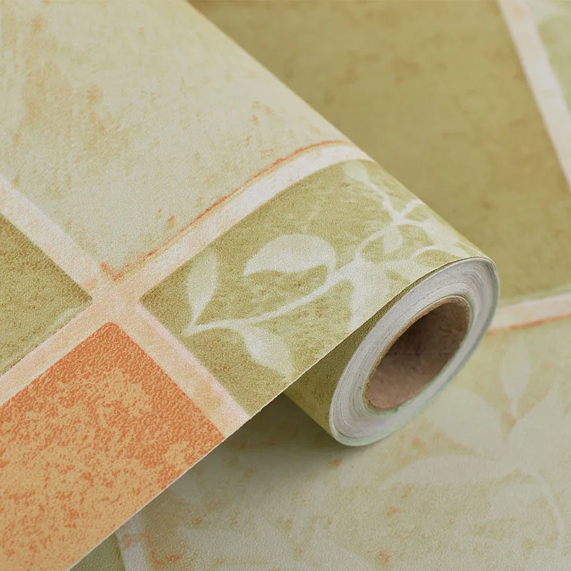 

1Pcs Self-adhesive PVC Wallpaper Tile Floor Kitchen Tile Stickers Thicken Waterproof Oil-proof Sticker DIY Wall Ground Decor
