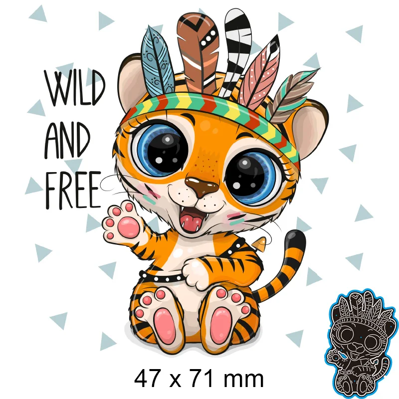 

Металлические режущие штампы тигр Новый шаблон для украшения бумаги для скрапбукинга тиснение DIY бумажная карта ремесло 47*71 мм