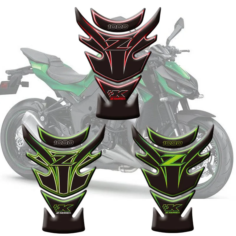 Мотоцикл 3D топливный бак Pad защитные наклейки для Kawasaki Z1000 2010 2011 2012 2013|Наклейки и