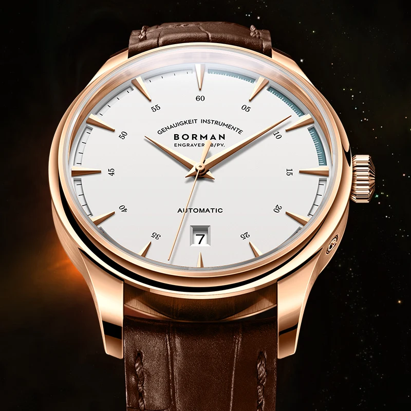 

Switzerland Top Luxury Brand BORMAN Automatic Mechanical Men's Watches Sapphire 50M Waterproof Auto Date Reloj Clocks BM3873