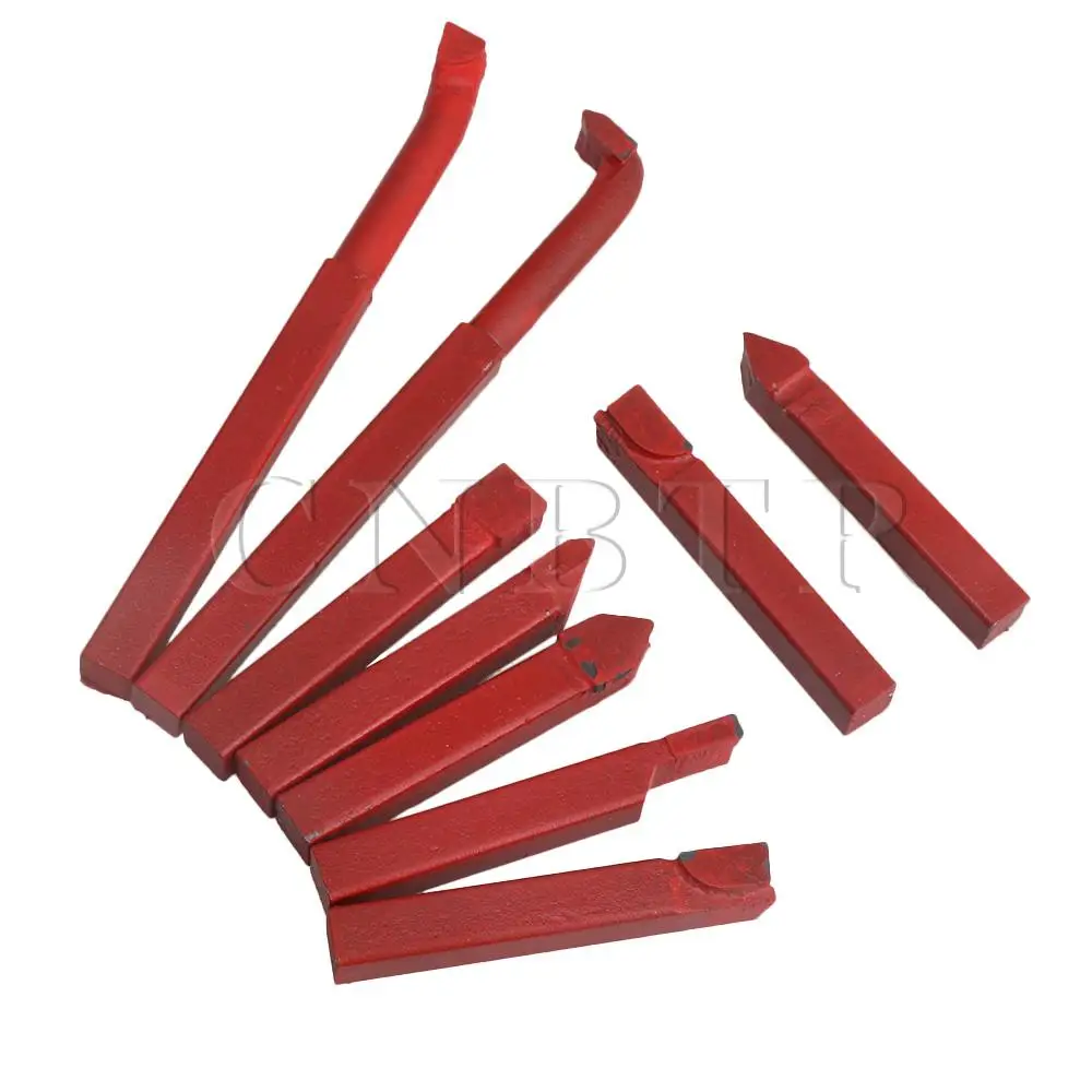 CNBTR 9 штук Красный Железный токарный станок твердосплавный резец 8x8 мм квадратный