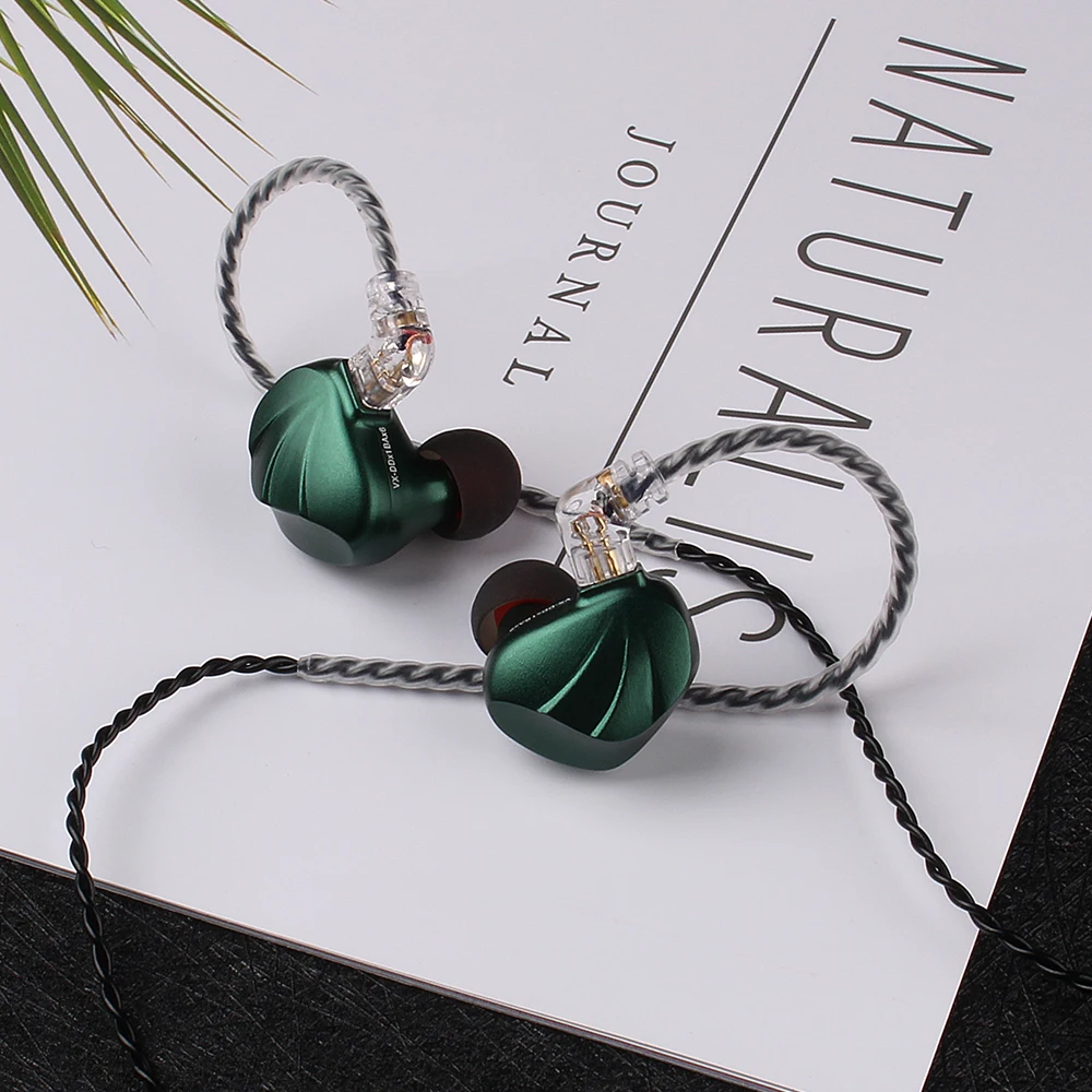 TRN VX 6BA + 1DD наушники в ухо гибридные металлические IEM HIFI DJ монитор для бега