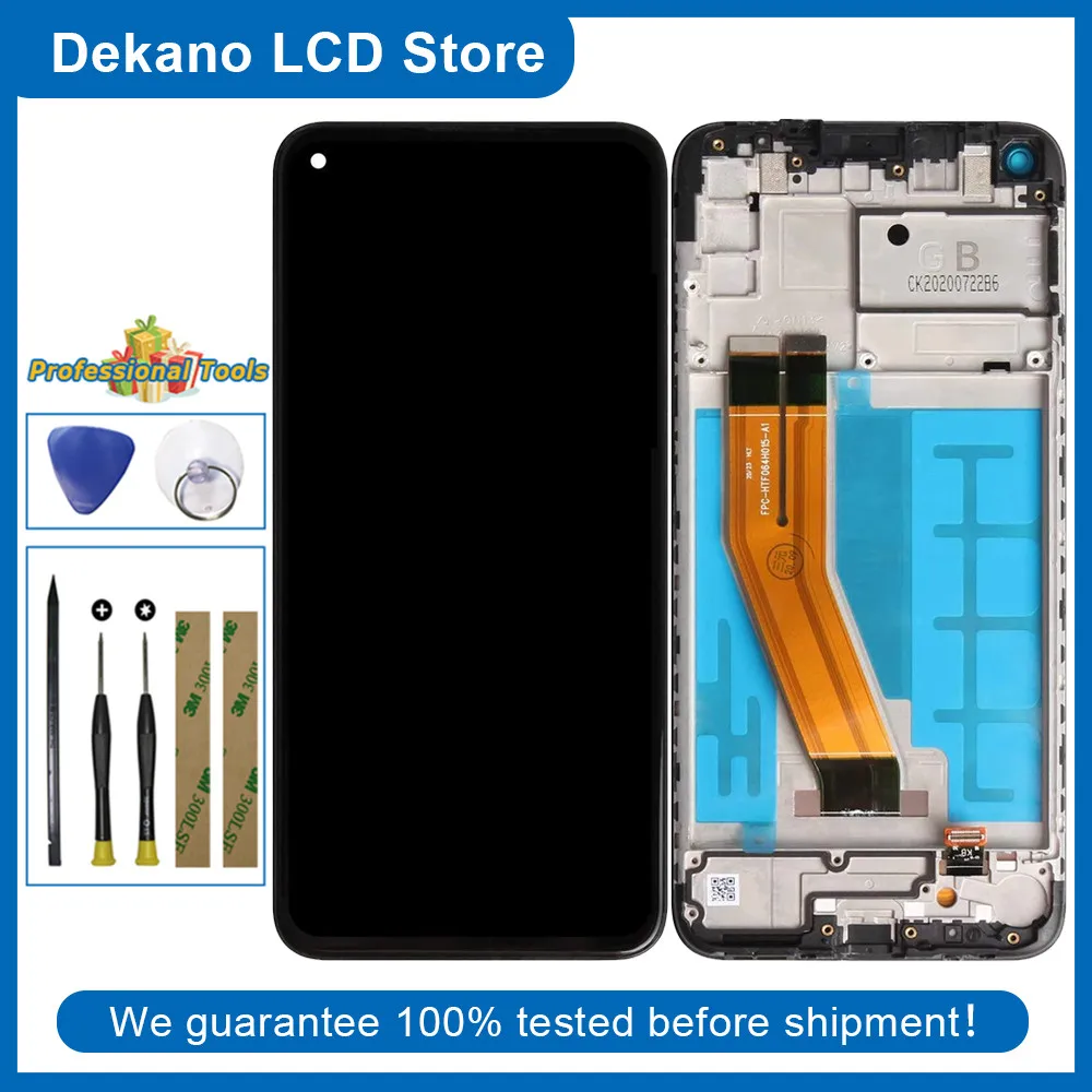 

LCD Display For Samsung Galaxy A11 2020 A115 157.5mm LCD Display Touch Screen Digitizer Assembly + Frame Tools Adhesive Sticker