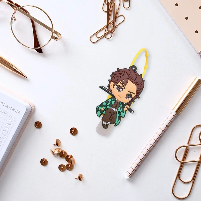 Аниме Силиконовое дезинфицирующее средство для рук Портативный защитный чехол