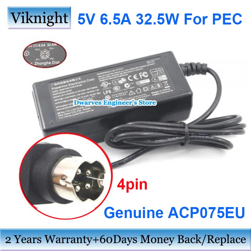 Натуральная 5V 6.5A ACP70 PEC AC Мощность адаптер ACP075EU PA1065 050T2B650 для Dell D3000 XPS док станция