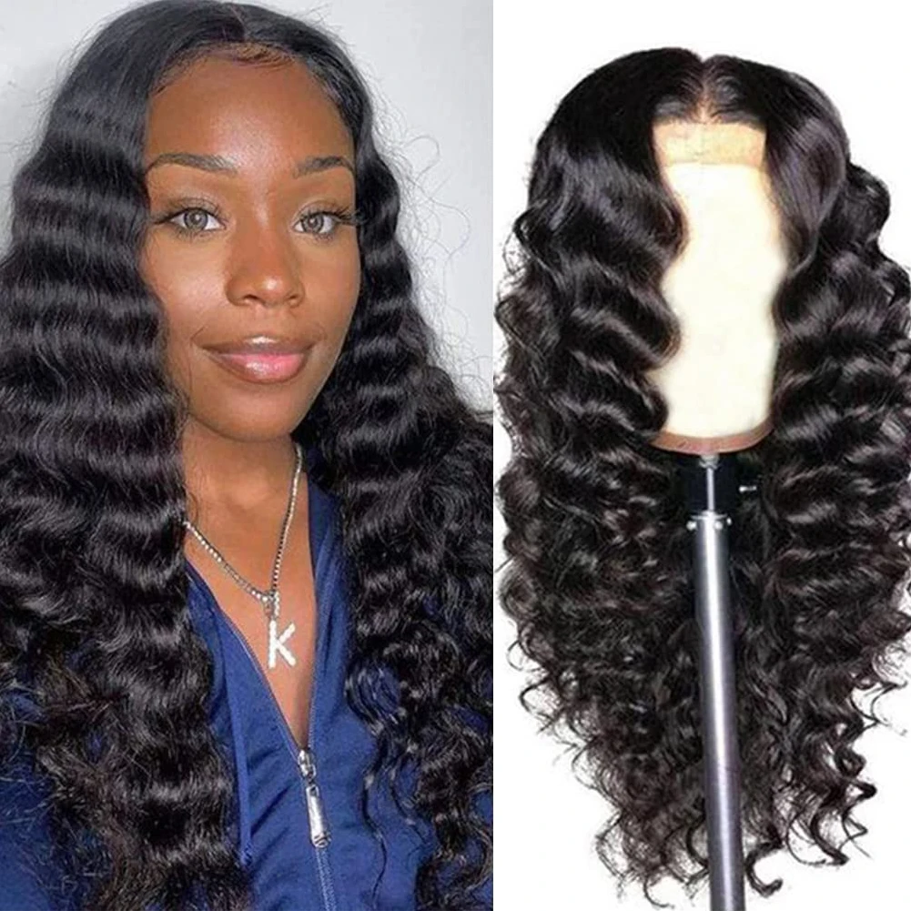 

AIMEYA Long Deep Wave Wig 13x4/13x6 HD Transparent Lace Wigs Brazilian Remy Human Hair Wig For Black Women Glueless Pre Plucked