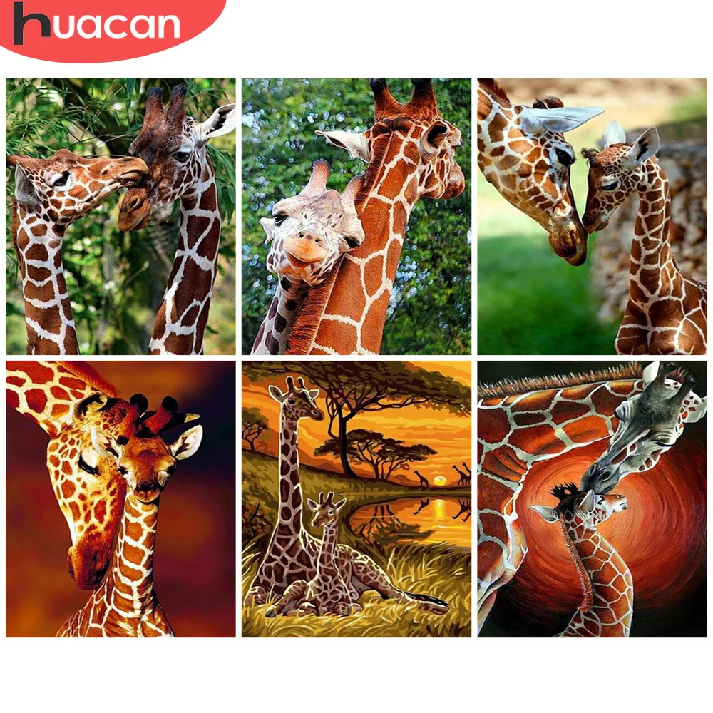 

Картина маслом по номерам HUACAN, животное, ручная роспись, рисование на холсте, уникальный подарок «сделай сам», декор для детской комнаты
