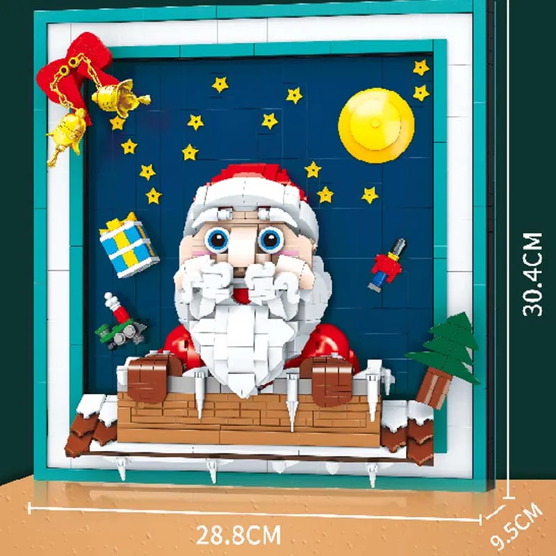 Фотоальбом Санта Клаус Рождественская елка архитектурные блоки счастливый дом