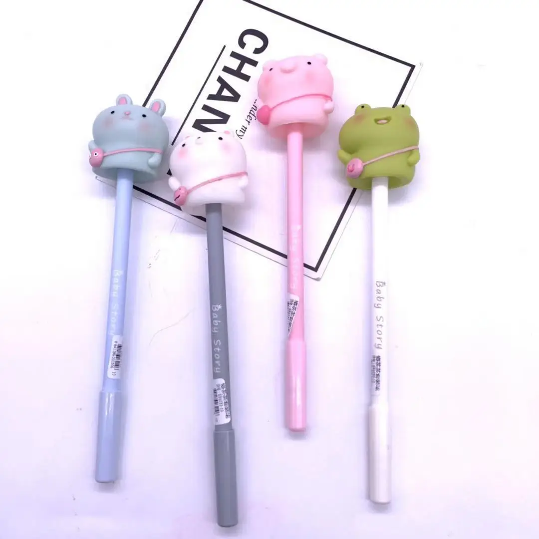 20 шт./лот гелевая ручка с животными лягушкой поросенком кроликом Расслабляющая