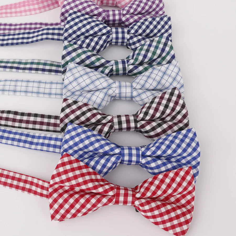 Linbaiway Children's Bow Tie Plaid Kid Bowtie Cotton Children Bowties Baby Pet Striped Butterfly Child Custom LOGO | Аксессуары для