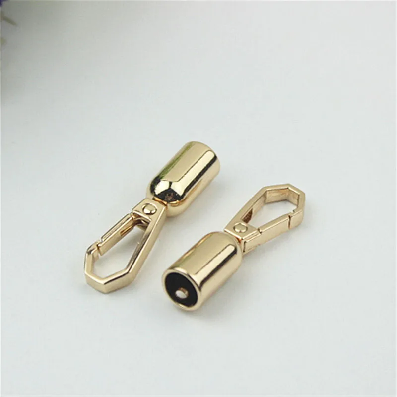 20Pcs 8x46mm Handbag Tassel Cap Clasp Hook Bag Hanger Metal Buckles Bags Strap Stopper Cord Lock DIY Hardware Accessories