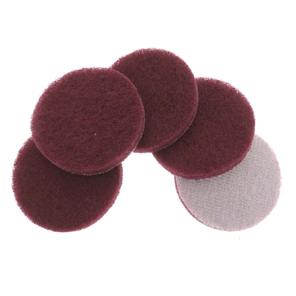 

7 Pcs Set 4 Inch 100mm Flocking Scouring Pad Grit Industrial Heavy Duty Nylon Cloth Sanding Pad M10 for Polishing & Grinding