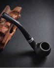 Ручная трубка для табака, деревянная изогнутая трубка, ручная измельчитель трав, портативная трубка для очистки дыма, аксессуары для сигарет, мужской подарок