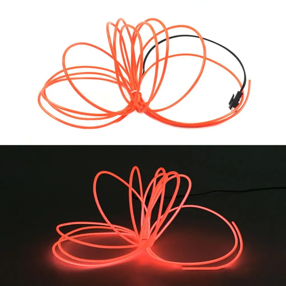 2 м светодиодный гибкий EL провода неоновый светильник s свечение полосы вечерние