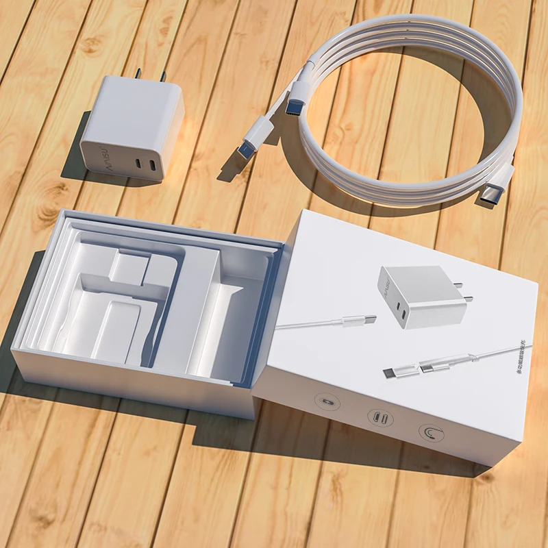 

NAISU 3 in 1 PD Charger For Huawei Super Charge USB Type-C 18W Fast Charging For Iphone Xiaomi Phone Accessories With Box 2021