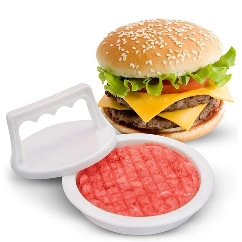 

Hamburger Press Food Round Shape Plastic Hamburger Meat Beef Grill Burger Press Patty Maker Mold Mould Family Kitchen Tools BBQ