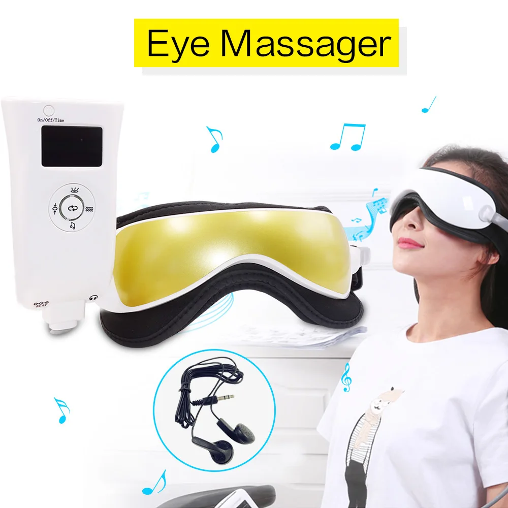 

Электрический массажер для глаз с тепловой давление воздушным потоком Вибрация музыка лечение вибрацией массаж для снятия глаз сухой уста...
