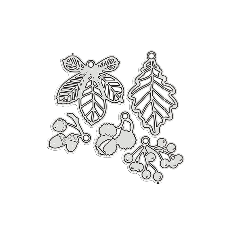 New Berry Acorn Fruit DIY Craft Mold 2021 Metal Cutting Dies for Scrapbooking and Album Card Making Decor Embossing No Stamps | Дом и сад